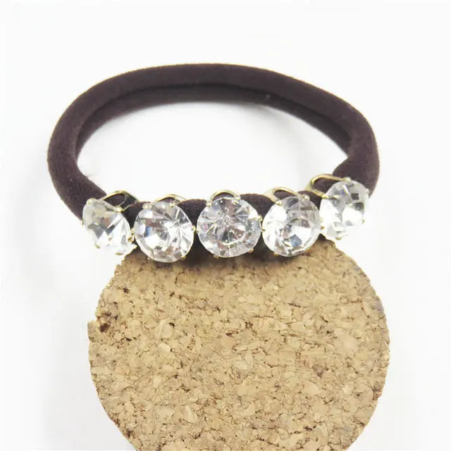 Diamond/Pearl Elastic Hair Accessory for Special Occasions for Women or Girls