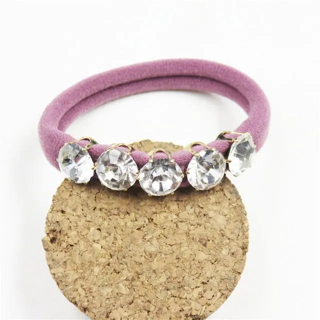Diamond/Pearl Elastic Hair Accessory for Special Occasions for Women or Girls