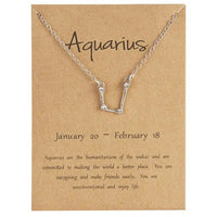 Zodiac Sign Necklace in Gold and Silver for Women and Men - 12 Constellation Signs