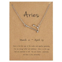 Zodiac Sign Necklace in Gold and Silver for Women and Men - 12 Constellation Signs