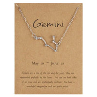 Zodiac Sign Necklace in Gold and Silver for Women and Men - 12 Constellation Signs