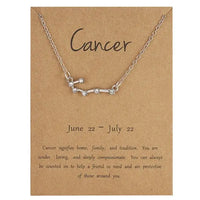 Zodiac Sign Necklace in Gold and Silver for Women and Men - 12 Constellation Signs