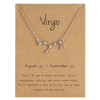 Zodiac Sign Necklace in Gold and Silver for Women and Men - 12 Constellation Signs