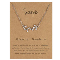 Zodiac Sign Necklace in Gold and Silver for Women and Men - 12 Constellation Signs