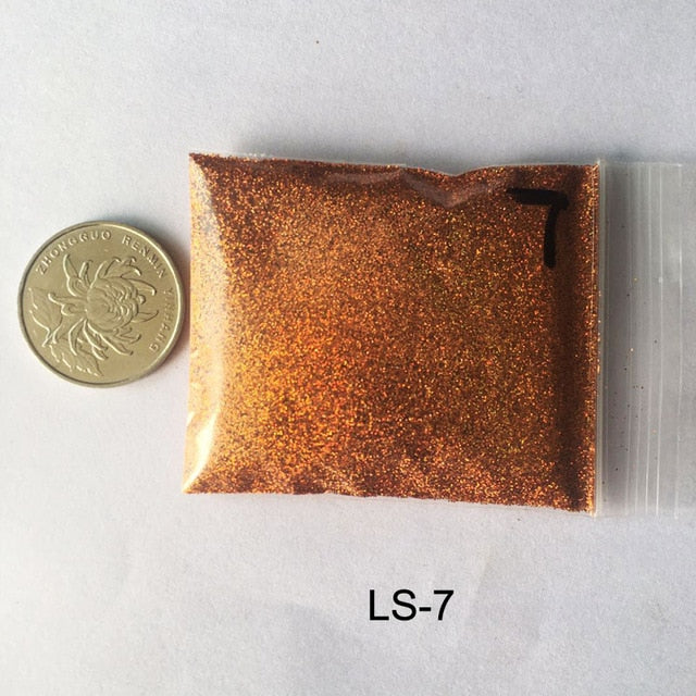 Holographic Glitter Nail Art Powder for Women and Girls - 10 G Per Bag, 0.2 mm Glitter