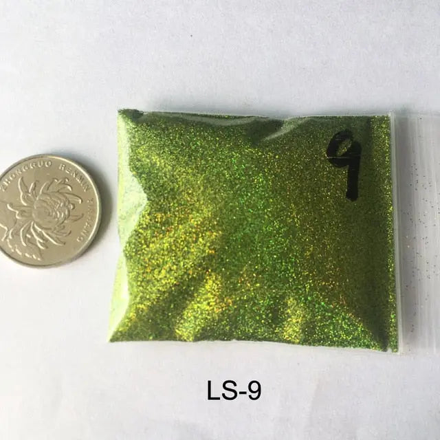 Holographic Glitter Nail Art Powder for Women and Girls - 10 G Per Bag, 0.2 mm Glitter