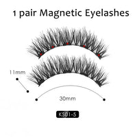 Double Layer Magnetic False Eyelashes & Eye Liner With Tweezers for Women and Girls