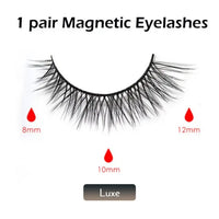 Double Layer Magnetic False Eyelashes & Eye Liner With Tweezers for Women and Girls