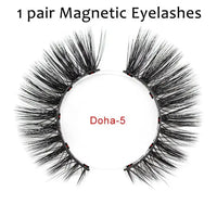 Double Layer Magnetic False Eyelashes & Eye Liner With Tweezers for Women and Girls