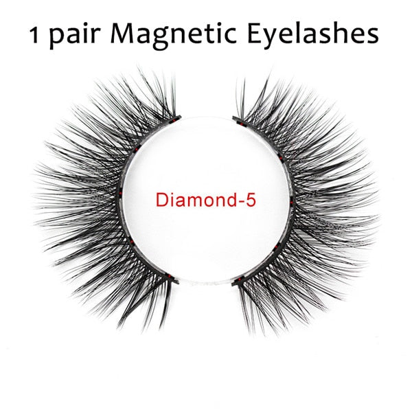 Double Layer Magnetic False Eyelashes & Eye Liner With Tweezers for Women and Girls