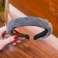 Solid Color Velvet Braided Headbands for Women and Girls With Stay Put Teeth