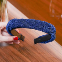 Solid Color Velvet Braided Headbands for Women and Girls With Stay Put Teeth