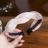 Solid Color Velvet Braided Headbands for Women and Girls With Stay Put Teeth