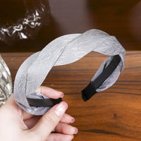 Solid Color Velvet Braided Headbands for Women and Girls With Stay Put Teeth