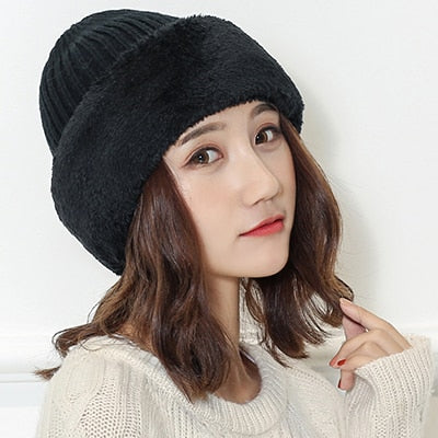 Wool Knitted Beanie With Mask for Men and Women in 6 Colors