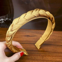 Solid Color Velvet Braided Headbands for Women and Girls With Stay Put Teeth