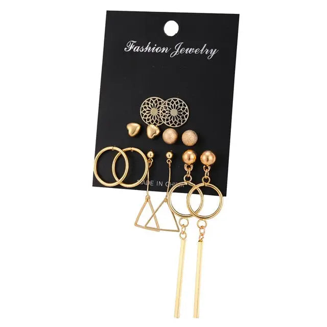 6 to 15 Tassel Earring, Long Drop Earring and Stud Earring Sets for Women and Girls