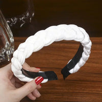 Solid Color Velvet Braided Headbands for Women and Girls With Stay Put Teeth