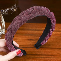 Solid Color Velvet Braided Headbands for Women and Girls With Stay Put Teeth