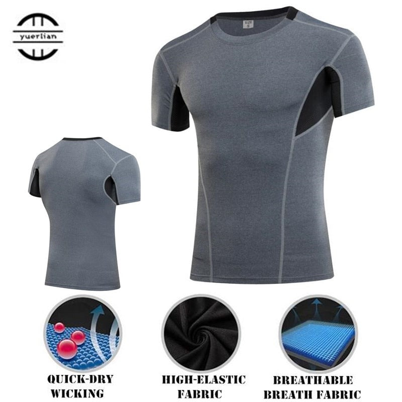 Casual Fitness T-Shirt for Men & Boys - Anti Wrinkle, Quick Drying, Slim Fit With Spandex