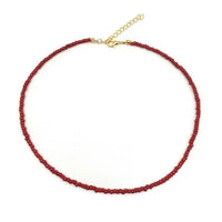 Beaded Choker Necklace in String Style for Women and Girls - Solid and Multi-Colors