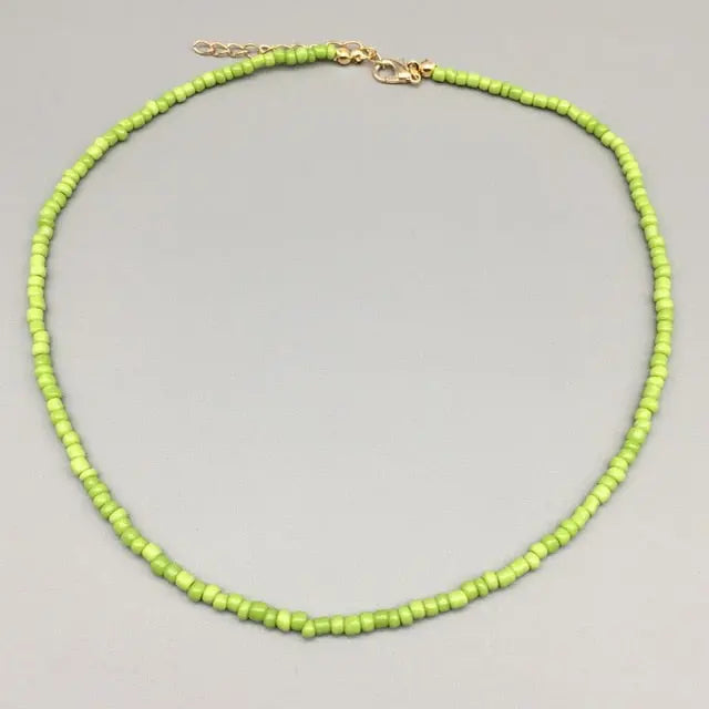 Beaded Choker Necklace in String Style for Women and Girls - Solid and Multi-Colors