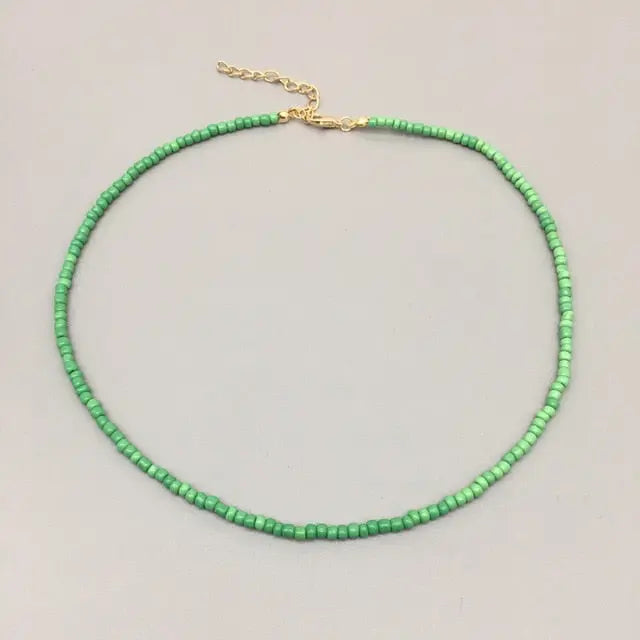 Beaded Choker Necklace in String Style for Women and Girls - Solid and Multi-Colors