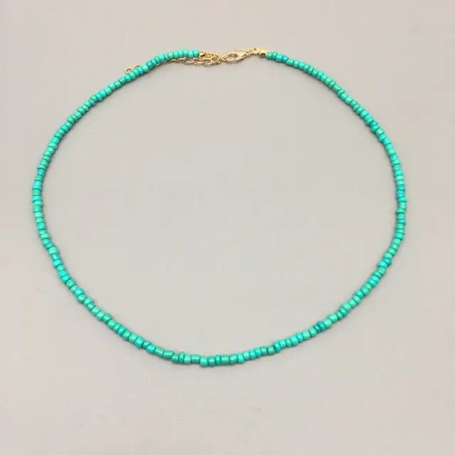 Beaded Choker Necklace in String Style for Women and Girls - Solid and Multi-Colors