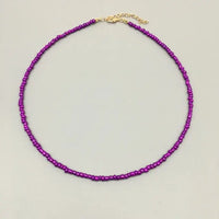 Beaded Choker Necklace in String Style for Women and Girls - Solid and Multi-Colors