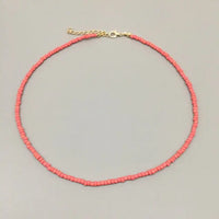 Beaded Choker Necklace in String Style for Women and Girls - Solid and Multi-Colors