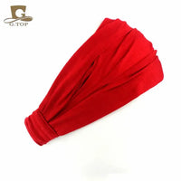 2 in 1 Cotton and Spandex Head Band/Wrap in Bold Colors for Women and Girls