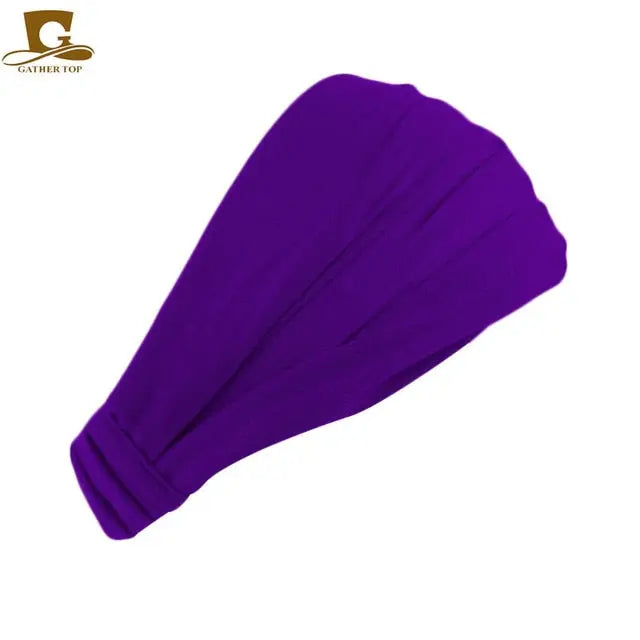 2 in 1 Cotton and Spandex Head Band/Wrap in Bold Colors for Women and Girls