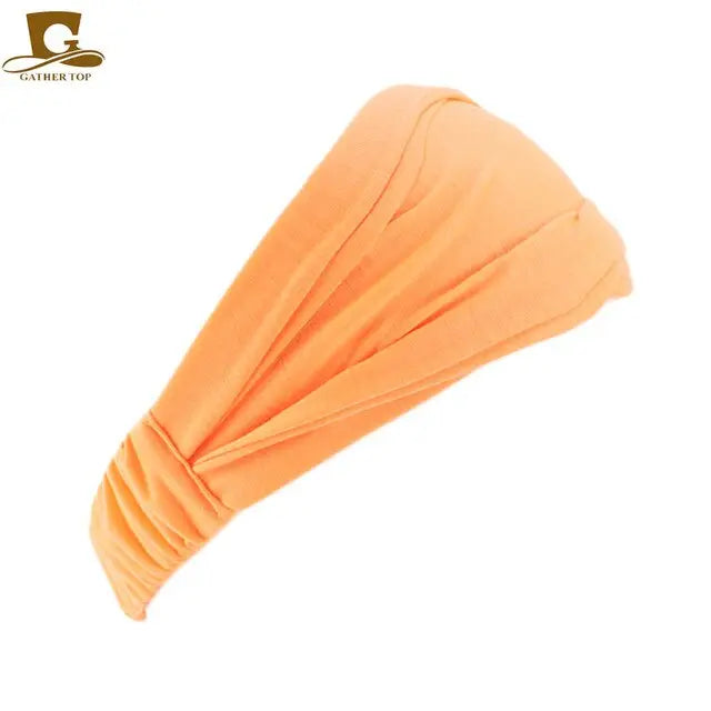 2 in 1 Cotton and Spandex Head Band/Wrap in Bold Colors for Women and Girls