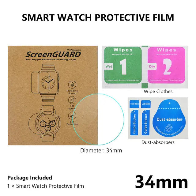 Tempered Glass Protective Watch/Smart Screens - All Sizes