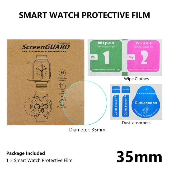 Tempered Glass Protective Watch/Smart Screens - All Sizes
