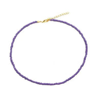 Beaded Choker Necklace in String Style for Women and Girls - Solid and Multi-Colors