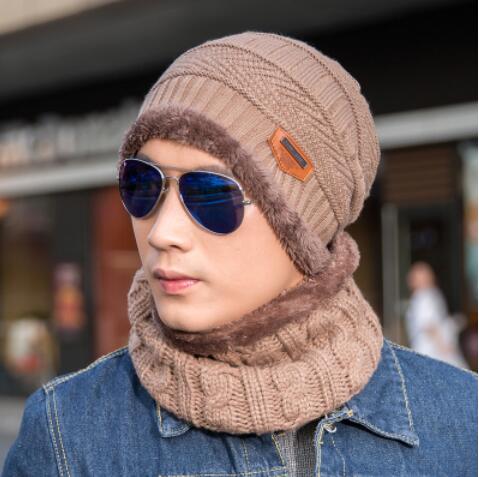 Wool Winter Beanies With Mask/Scarf for Men and Women in 6 Colors