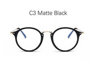 Computer glasses for Women, Blue Light, Round Frames and Transparent for Tired Eyes