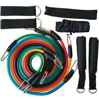 11 Piece Set of Resistance Bands for Workouts, Training and Fitness - Men & Women, Unisex