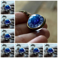 Zodiac Double Sided Glass Pendant Necklace for Men and Women