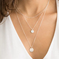 Elegant and Simple Multi-Layer Necklaces in Silver and Gold for Women and Girls