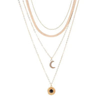 Elegant and Simple Multi-Layer Necklaces in Silver and Gold for Women and Girls