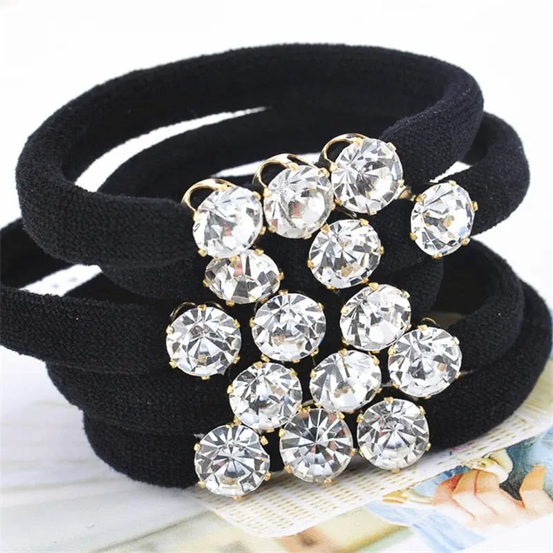 Diamond/Pearl Elastic Hair Accessory for Special Occasions for Women or Girls