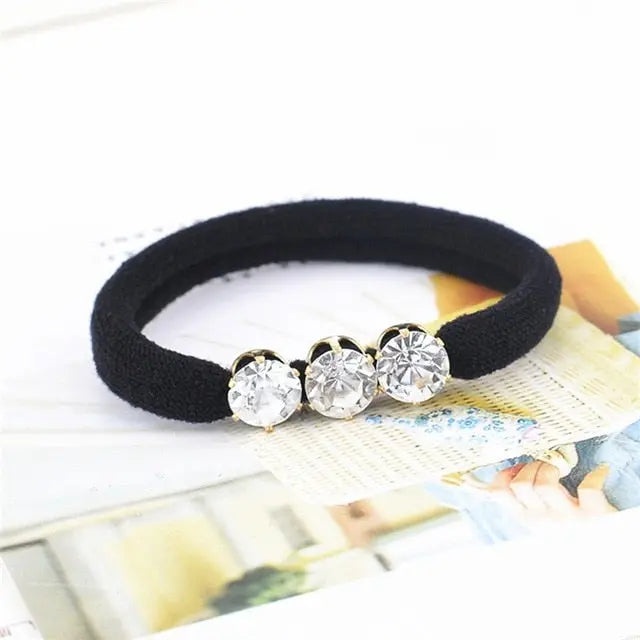 Diamond/Pearl Elastic Hair Accessory for Special Occasions for Women or Girls