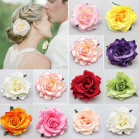 Charming Multicolor Rose Hair Clip - 7 to10 cm in Size for Women and Girls