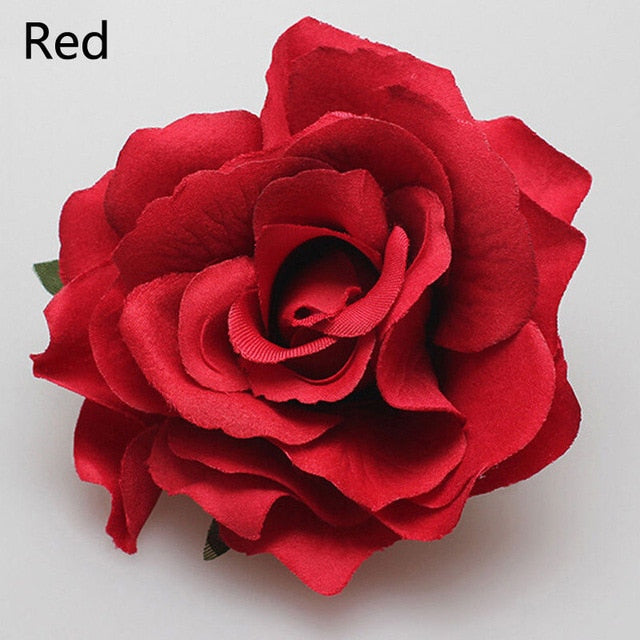 Charming Multicolor Rose Hair Clip - 7 to10 cm in Size for Women and Girls