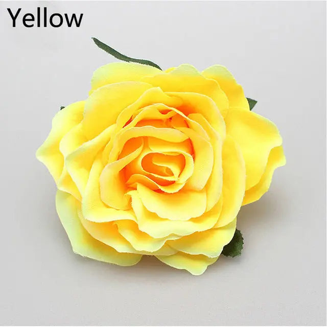 Charming Multicolor Rose Hair Clip - 7 to10 cm in Size for Women and Girls
