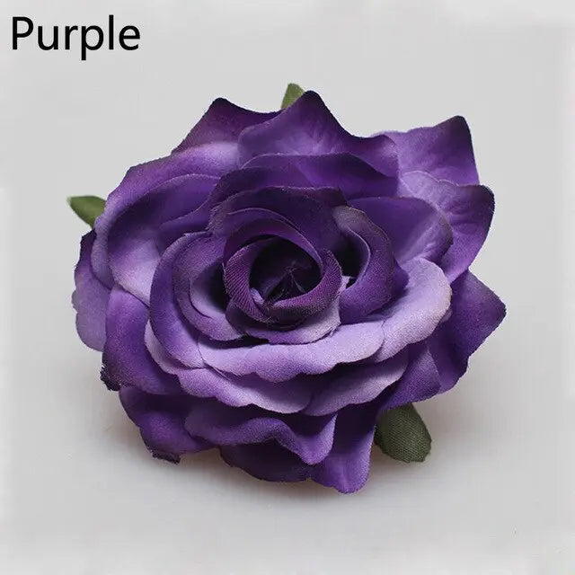 Charming Multicolor Rose Hair Clip - 7 to10 cm in Size for Women and Girls