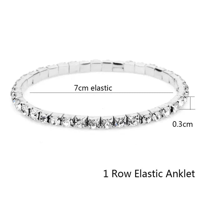 Elastic Anklet, Stretch Anklet, Barefoot Jewelry for Women and Girls