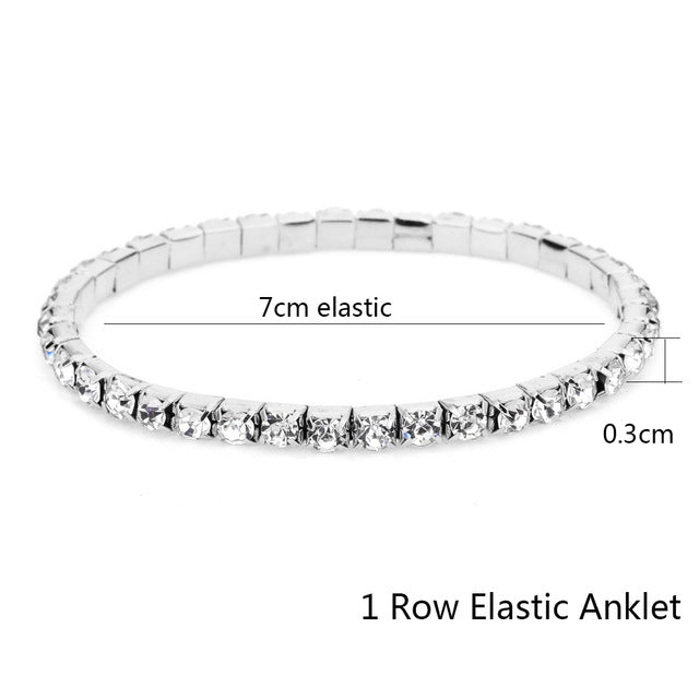 Elastic Anklet, Stretch Anklet, Barefoot Jewelry for Women and Girls
